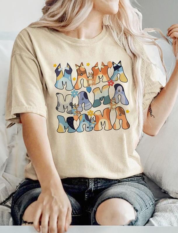 Bluey Mama shirt, Bluey Mother Day Gift, Bluey Mom shirt, Bluey and Bingo Tee, bluey chilli shirt Hoodie, Sweatshirt