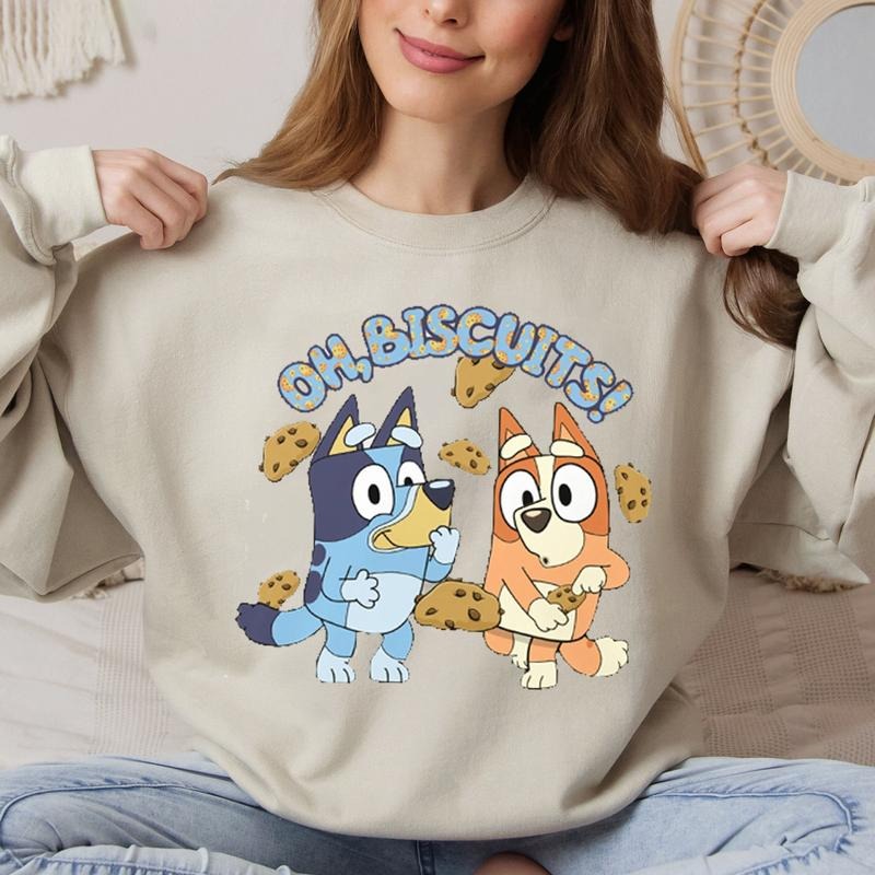 Bluey Oh Biscuits Shirt, Oh Biscuits, Mum Dad Bluey T-Shirt, Bingo shirt, Bluey friends shirt, Bluey Bingo Shirt, Blue...