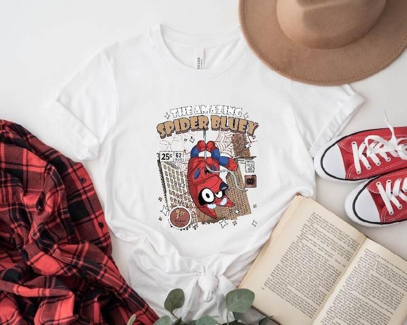 Bluey Spider Shirt Bluey Superhero Shirt Bluey Spiderman Shirt Bluey Family Bluey Muffin Shirt Bluey Bingo Shirtstyle{N002}2 T-Shirts, Hoodie, Sweatshirt