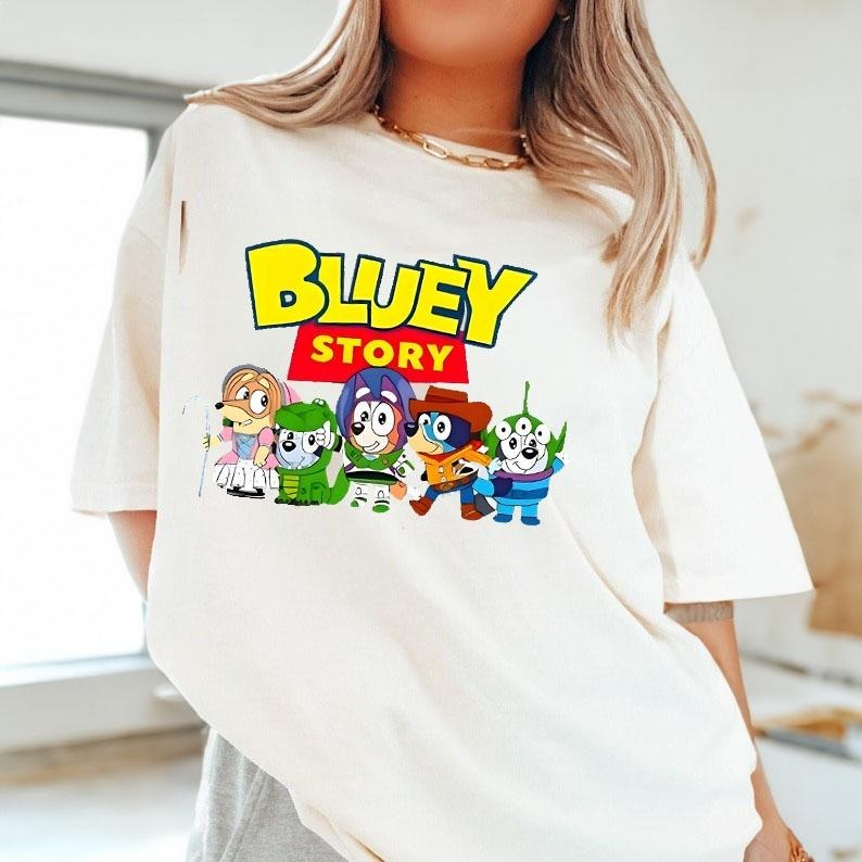 Bluey Story Shirt, Shirt, Bluey Fan Shirt, Bluey Tee Shirt , Bluey Character, Funny Mom Tee Shirt, Bluey Muffin Heeler...