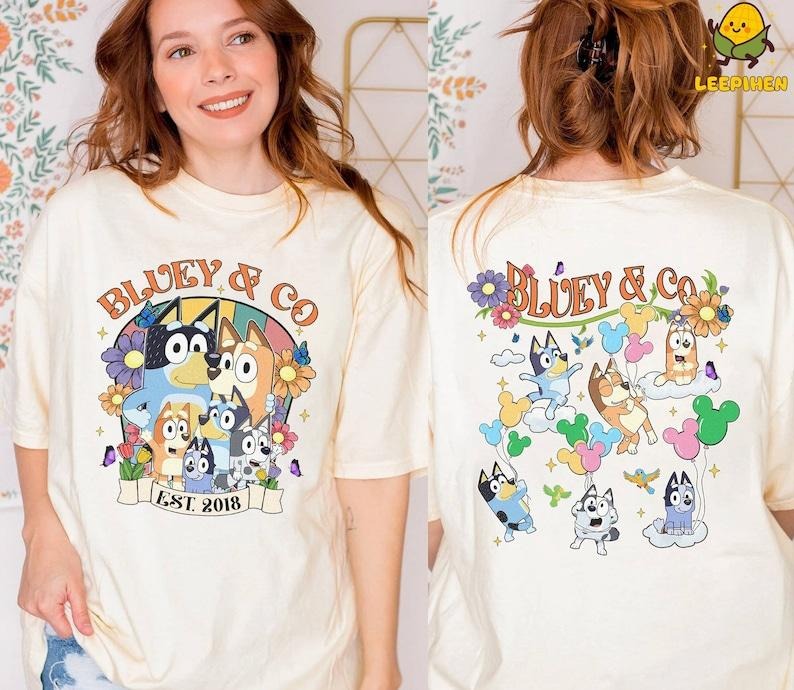 Bluey and Co Est 2018 Shirt, Bluey Heeler Shirt, Bluey Family Tee, Bluey Custom Shirt, Bluey Toddler Shirt, Bluey...