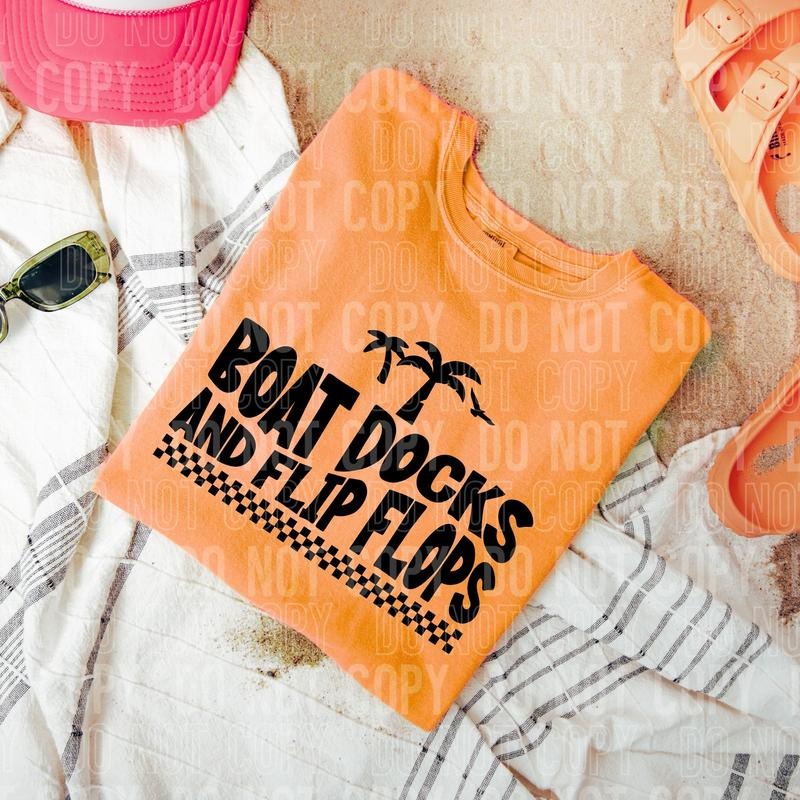 Boat Docks and Flip Flops DTF Transfers - THIS IS NOT A SHIRT Hoodie, Sweatshirt | HypeCrazeTee.com