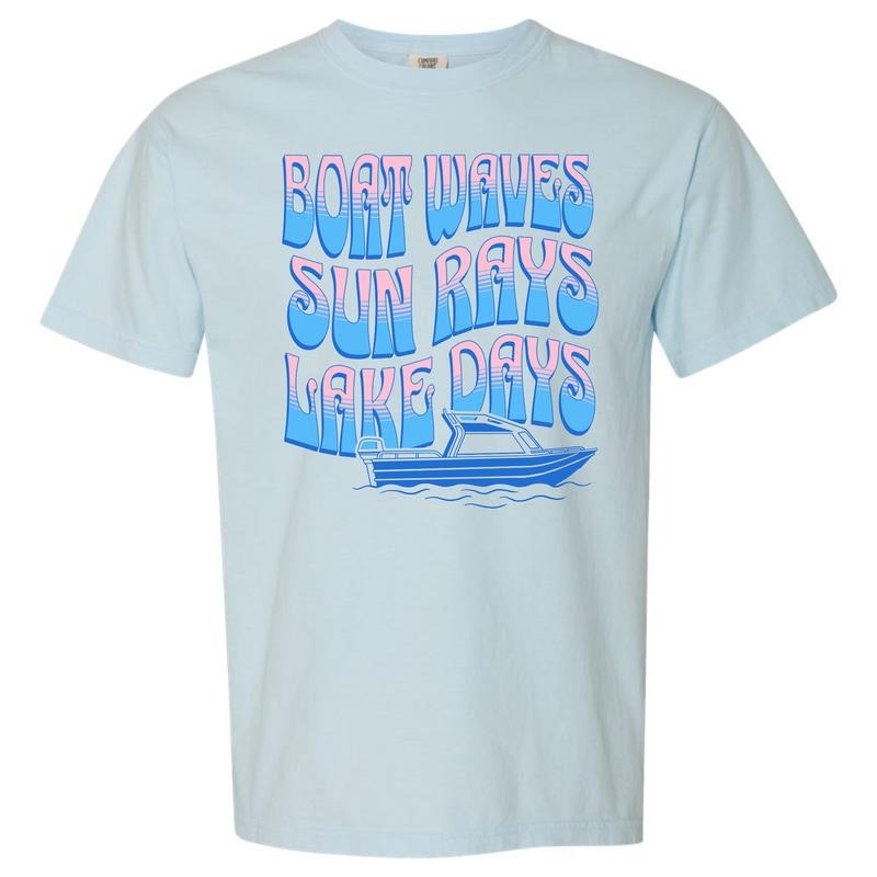 Boat Waves & Lake Days Comfort Colors T-Shirt 'NLB' Hoodie, Sweatshirt | HypeCrazeTee.com