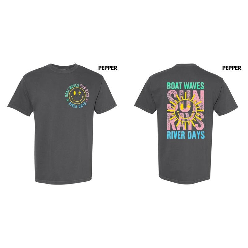 Boat Waves River Days Comfort Colors T-Shirt Hoodie, Sweatshirt | HypeCrazeTee.com