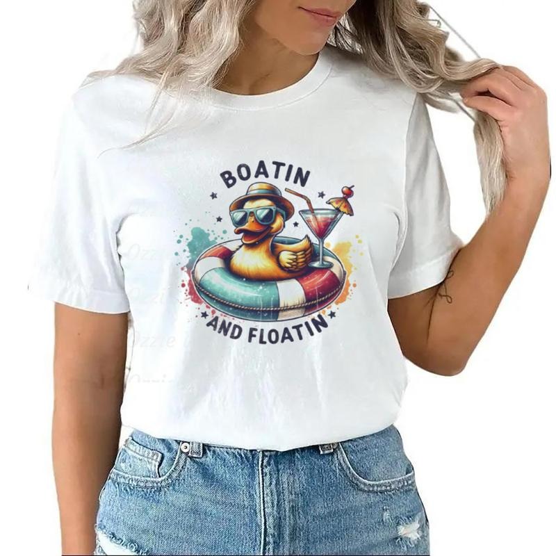 Boatin And Floatin Sweatshirt, Summer Duck T-shirt Funny Lake Life T-Shirt Unisex Hoodie | HypeCrazeTee.com