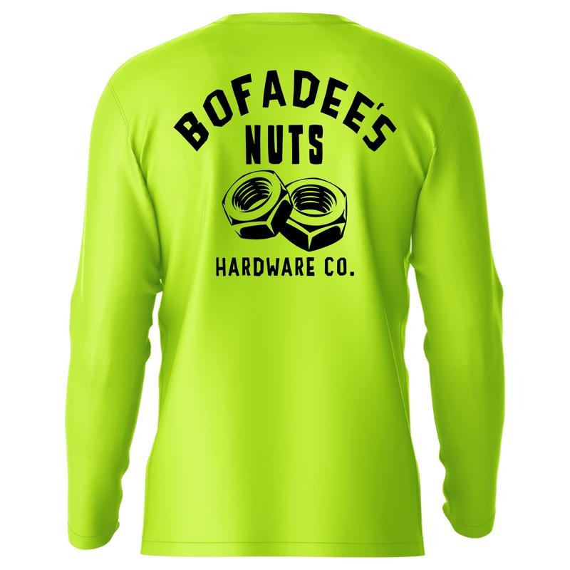 Bofadee's - Hi-Visibility UPF 50 Long Sleeve Shirt Top Menswear | Funny, Sarcastic For Blue Collar Workers Crewneck...