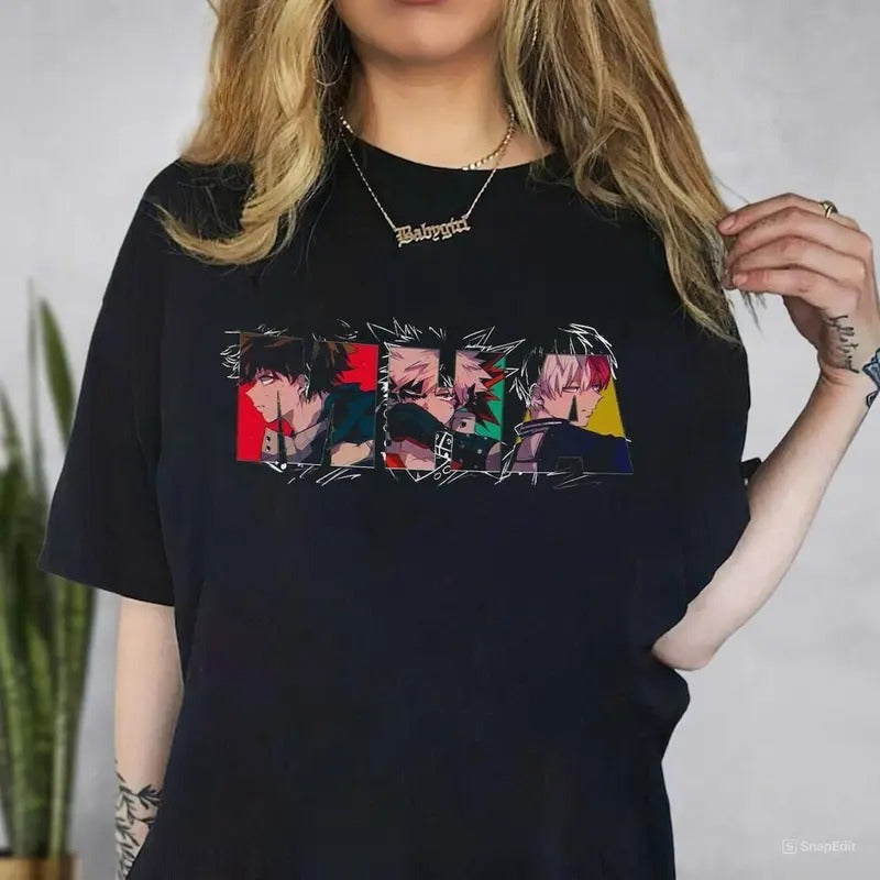 Boku No Hero Bakugo Midoriya Shoto Vintage Boku No Hero Fanfic Shirt Retro Midoriya One All Viral Anime Comfort Colors T-Shirts, Hoodie, Sweatshirt
