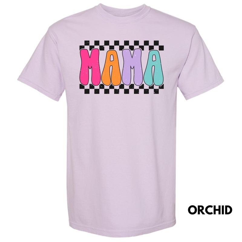 Bold MAMA Checkered Comfort Colors T-Shirt 'NLB' Hoodie, Sweatshirt | HypeCrazeTee.com