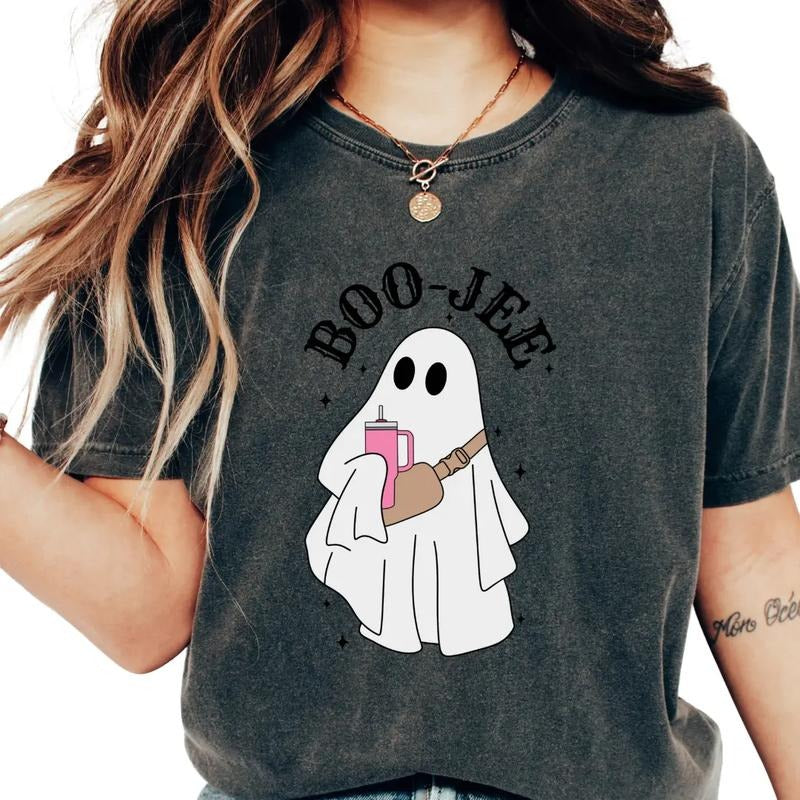 Boo Jee Ghost Shirt Comfort Colors Halloween Shirt Casual Shirt Halloween Halloween Casual Cotton Halloween T-Shirts, Hoodie, Sweatshirt