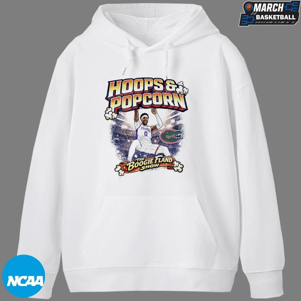 Boogie Fland Hoops And Popcorn The Boogie Fland Show Florida Gators T-shirts