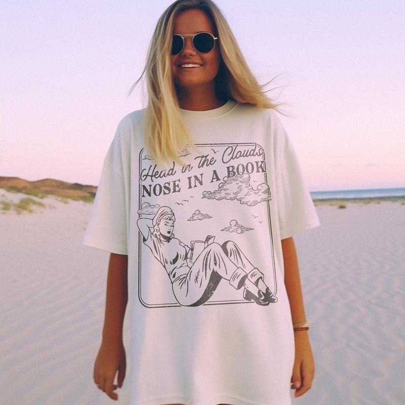 Book Lover T-Shirt | Bookish Shirt Gift For Her, Romance Reader, Book Worm, Romantasy Book Addict, Vintage Bookish Art...