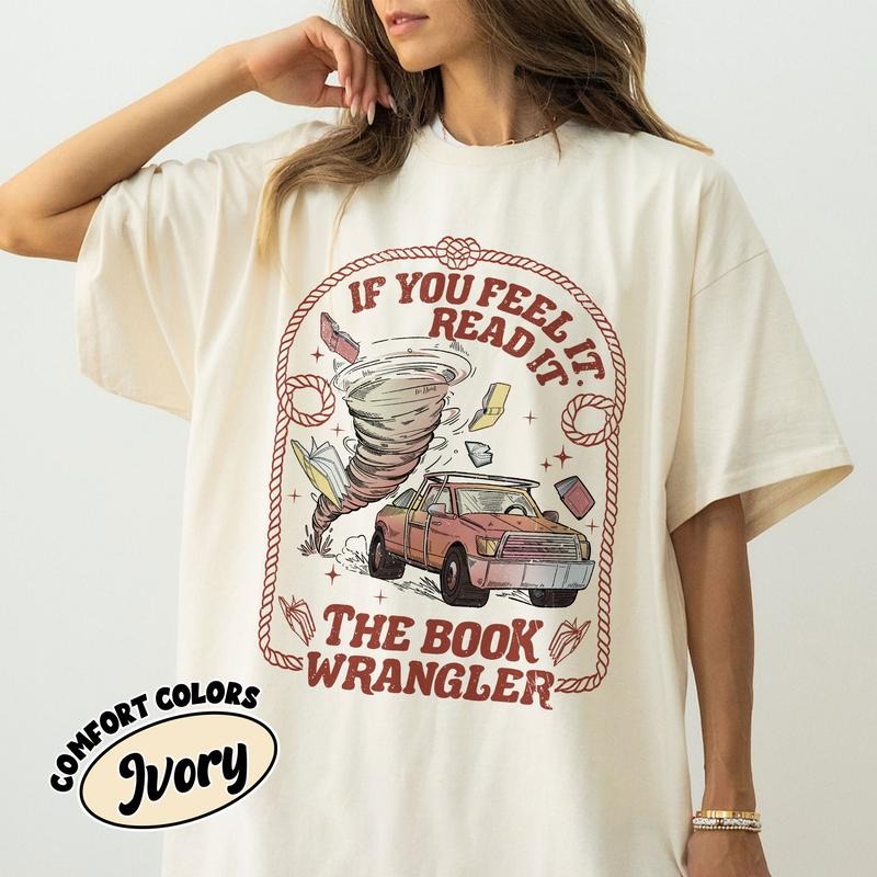 Book Wrangler Comfort Colors Shirt,  Western Book Lover Gift, Country Bookish TShirt, Country Girl Reader  Womenswear...