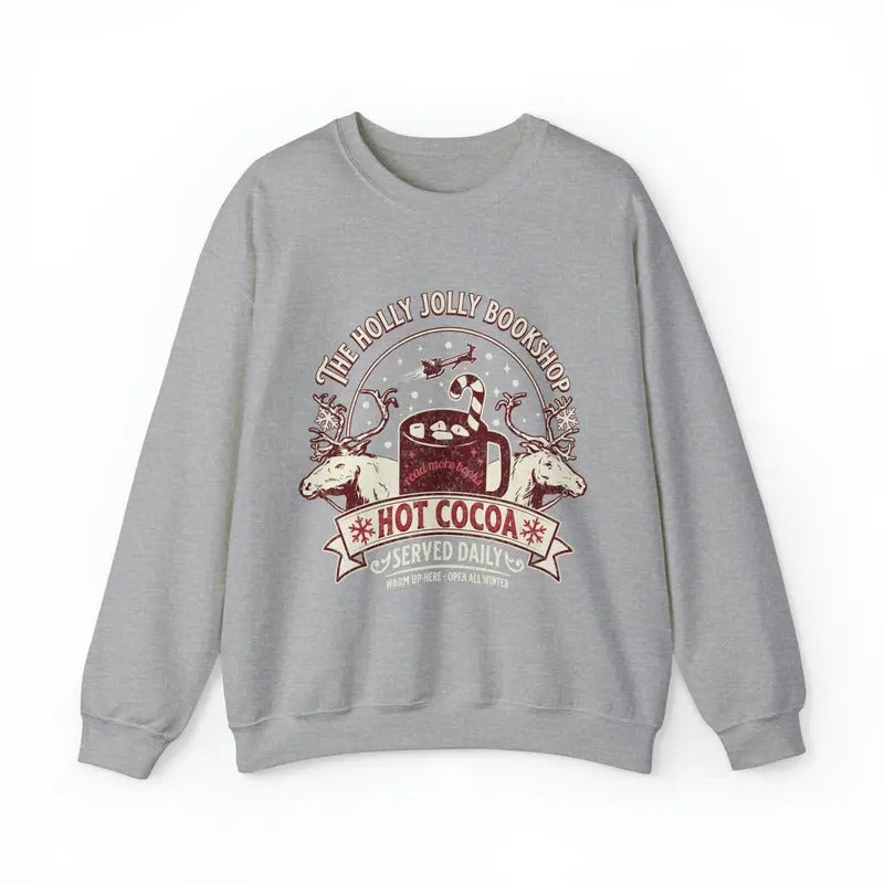 Bookish Christmas Holiday Shirt Sweatshirt Bookshop Book Lover Christmas Shirt Bookish Humor Book Reader Xmas Holiday...