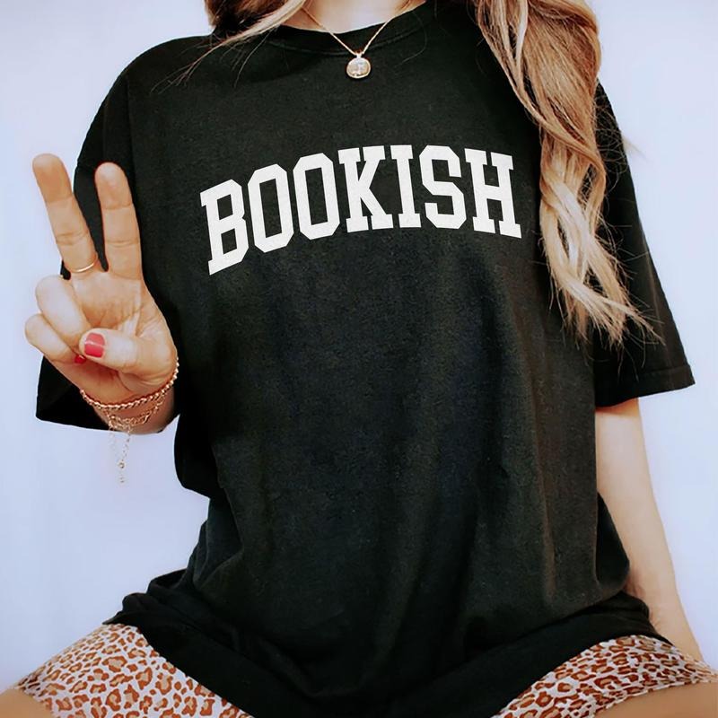Bookish Shirt Bookworm Graphic Women Tee Book Nerd Printed Unisex Shirt for Book Lovers Book Club Gift Comfy Fabric...