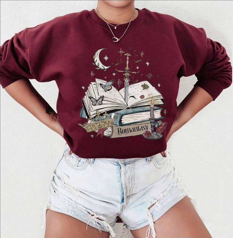 Bookish Sweatshirt Romance Reader Gift Reading Sweatshirt Book Sweatshirt Fantasy Reader Merch Librarian Shirt Bookish...