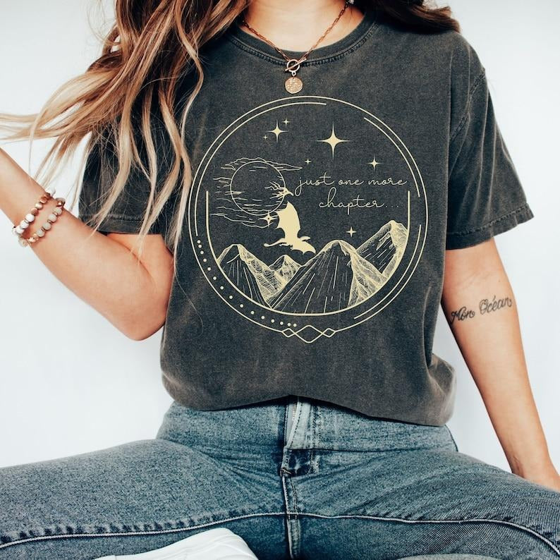 Bookish T-Shirts, Dragon Celestial Tee, Fantasy Romance TShirt, Bookish Tee, Booktok Merch, Gift for Readers, Book Club ...