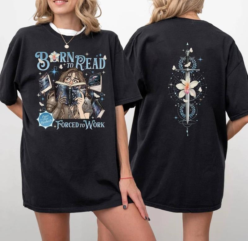 Born To Read Shirt, gothic romance & fate bound love, The knight and the moth Shirt Hoodie, Sweatshirt | HypeCrazeTee.com