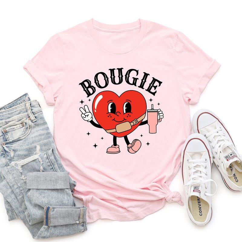 Bougie Heart, Boujee, Super Soft Tshirt, Valentine's Day Hoodie, Sweatshirt | HypeCrazeTee.com