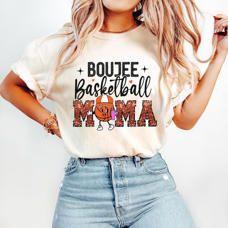 Boujee Basketball Mama T-Shirt, Basketball T-Shirt, Sports T-Shirt Hoodie, Sweatshirt | HypeCrazeTee.com