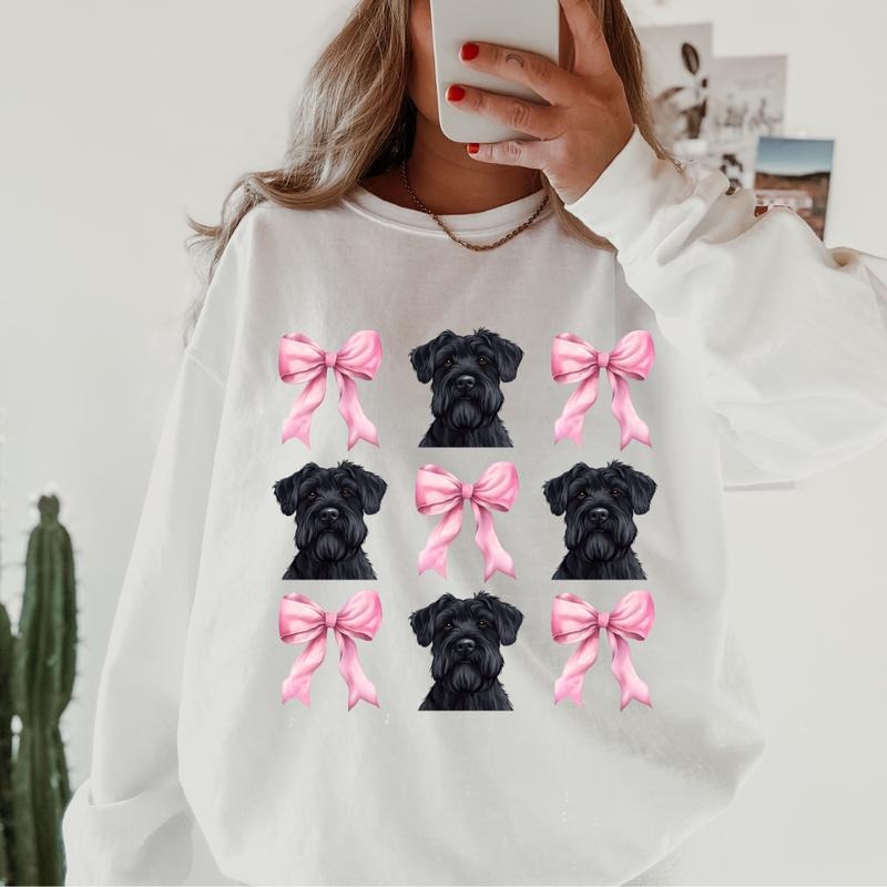 Bouvier des Flandres With bows Sweatshirt ~ Sweatshirt Unisex Apparel Relaxed Fit Printed in the USA Clothing Womenswear...