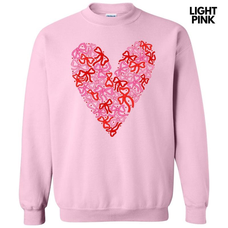 Bow Filled Heart Sweatshirt 'NLB' T-Shirts, Hoodie | HypeCrazeTee.com