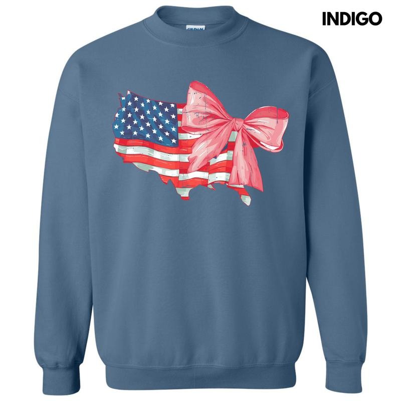 Bow USA Flag Sweatshirt 'NLB' T-Shirts, Hoodie | HypeCrazeTee.com
