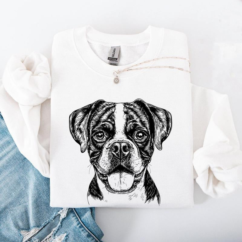 Boxer, Pet, Dog Breed Sweatshirt, Crew Neck, Women's, Crewneck T-Shirts, Hoodie | HypeCrazeTee.com