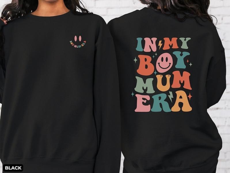 Boy Mum Era Sweatshirt, In My Boy Mum Era Sweatshirt, Gender Reveal Sweat, In My Mum Era Sweat, Boy Mama Sweater,...