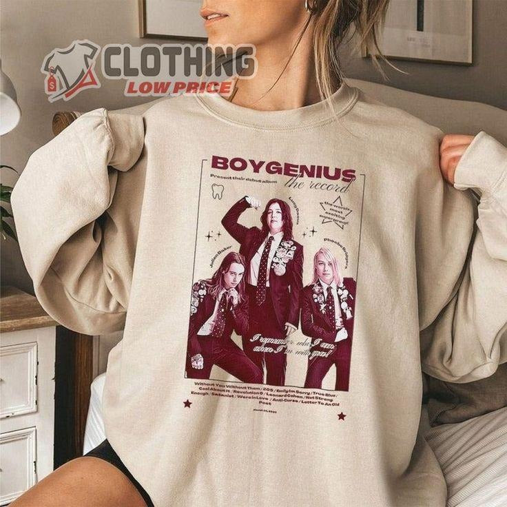 Boygenius Red Rocks Tour Sweatshirt - Band Merch, Ticketmaster Concert , Unisex Fan Apparel T-Shirts, Hoodie