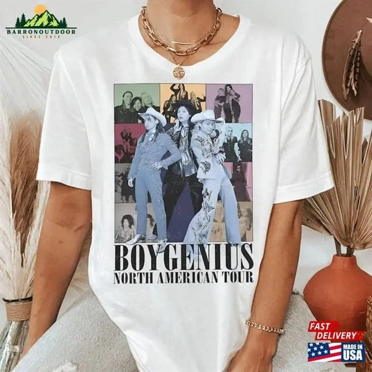 Boygenius Retro Shirt, The Record Indie Rock Music Tour Graphic Tee Hoodie, Sweatshirt | HypeCrazeTee.com