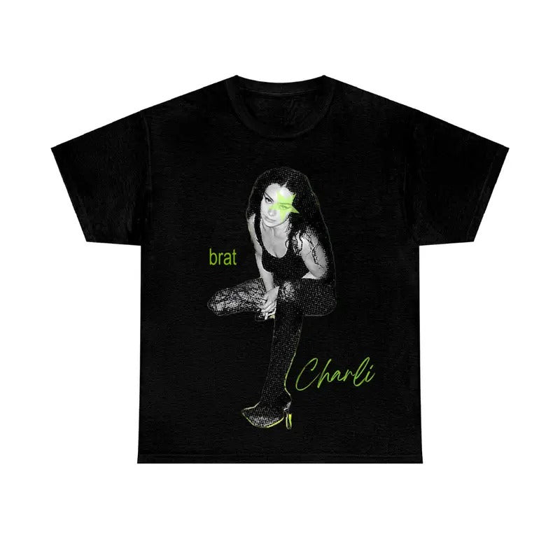Bratt Green XCX Tee, Charlii Green Star Shirt Hoodie, Sweatshirt | HypeCrazeTee.com