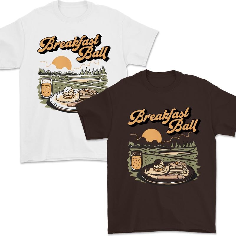 Breakfast Ball T-Shirt Full Color for Men and Women, Unisex T-Shirt Hoodie, Sweatshirt | HypeCrazeTee.com