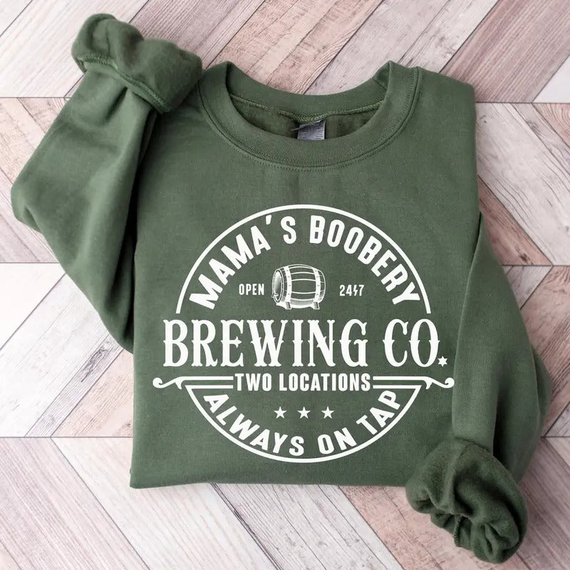 Breastfeeding Sweatshirt Mamas Boobery Crewneck Sweatshirt Nursing Sweatshirt Funny New Mom Gift Mom to Be Shirt...