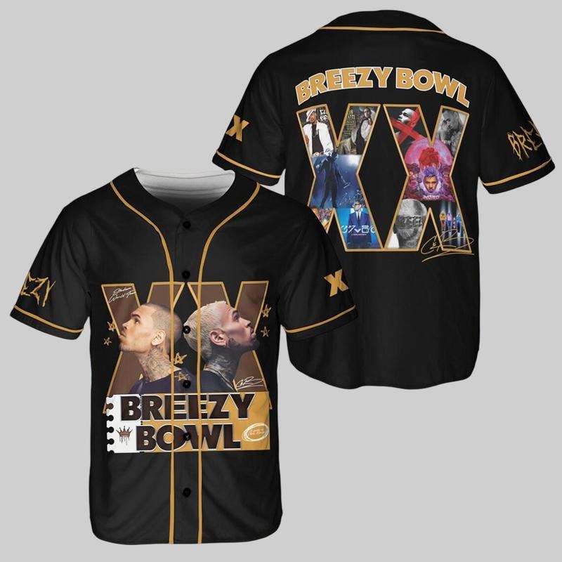 Breezy Bowl XX Years of CB Pop Rap RB Star Fans Jersey Shirt Tour Merch Hoodie, Sweatshirt | HypeCrazeTee.com