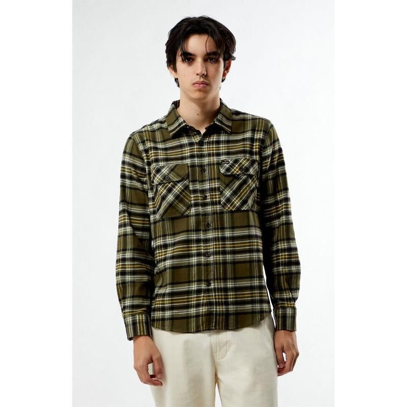 Brixton Men's Bowery Flannel Shirt Hoodie, Sweatshirt | HypeCrazeTee.com