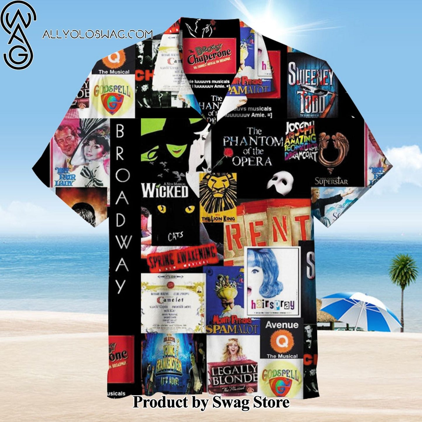 Broadway Musical Photographic Print Hawaiian Shirt