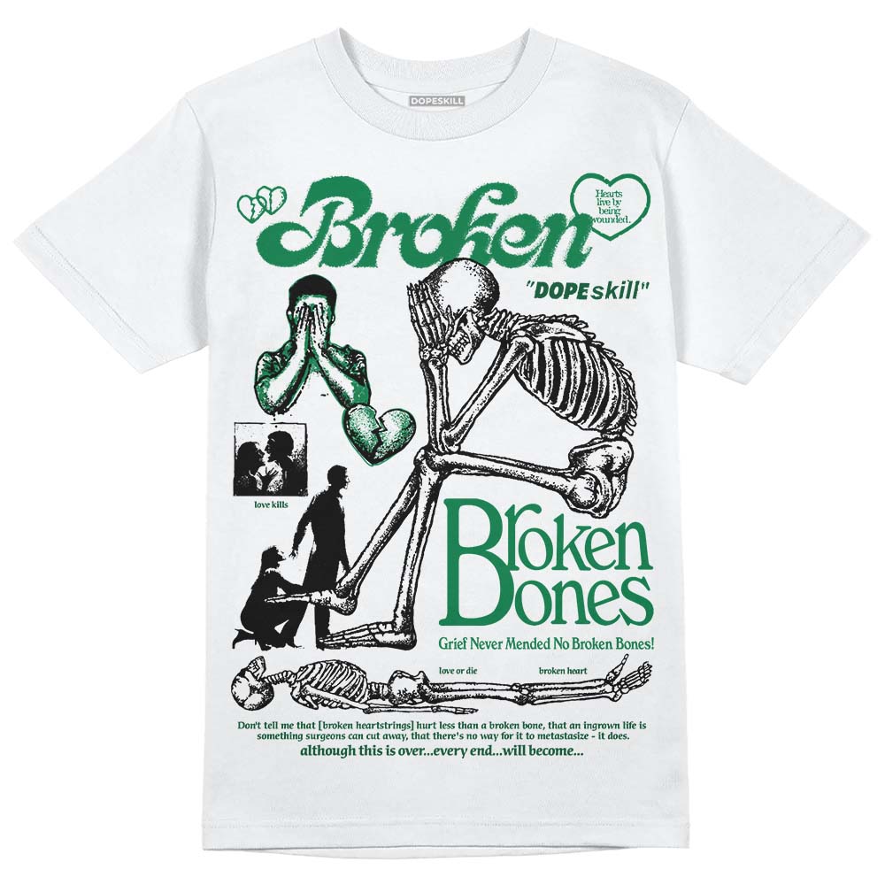 Green Collection DopeSkill T-Shirt Broken Bones Graphic