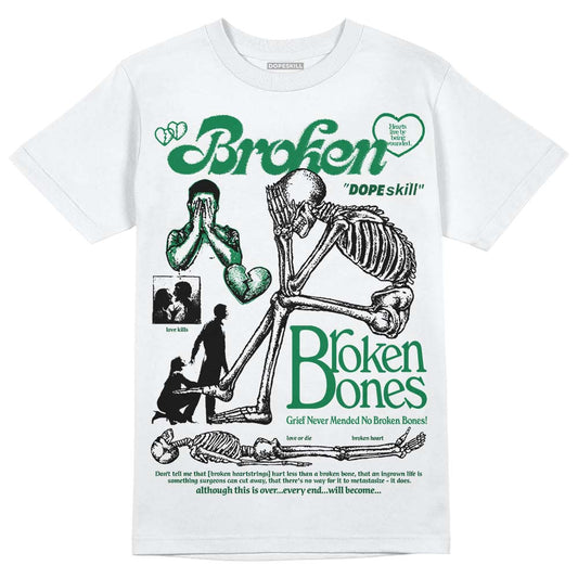 Green Collection DopeSkill T-Shirt Broken Bones Graphic