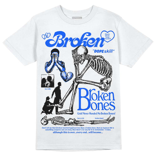 Royal Blue Collection DopeSkill T-Shirt Broken Bones Graphic