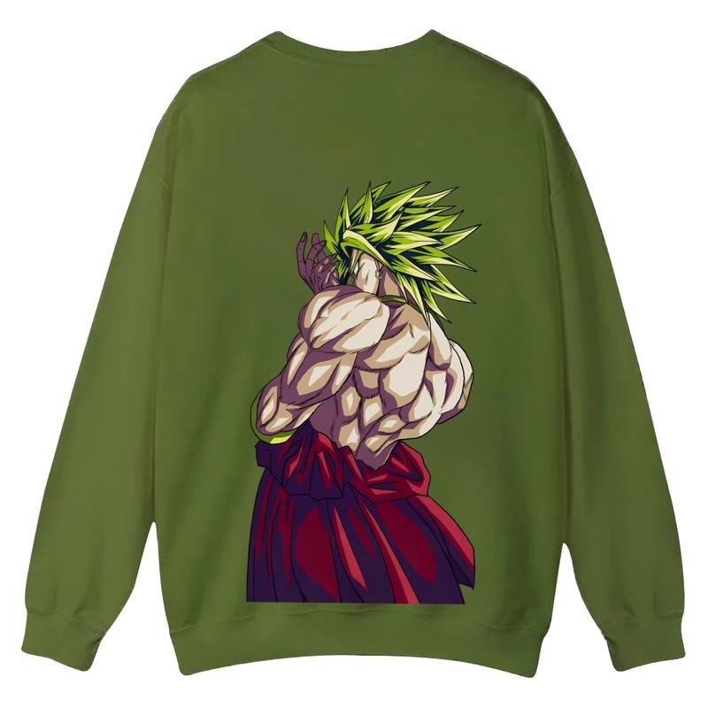 Broly Unisex FallFreshness outfits men streetwear 80s 90s graphic tees cotton Anime funny 300g sweatshirt men gifts Hoodie