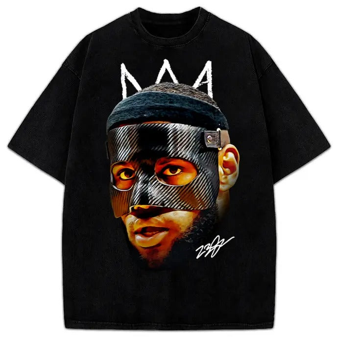 Bron James Mask Masked Bron Basketball Graphic Design King T-Shirt Crewneck Cotton Hoodie, Sweatshirt | HypeCrazeTee.com