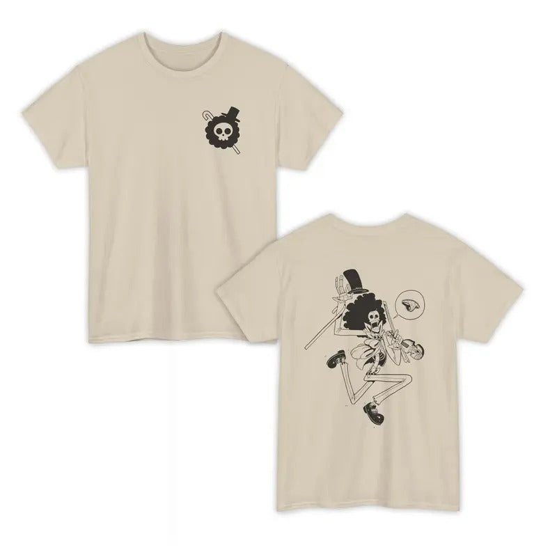 Brook Shirt, 0ne P1ece Shirt, Brook Soul King Anime Musician, Straw H4t Pirates Manga Shirt, Skeleton Anime Hoodie,...