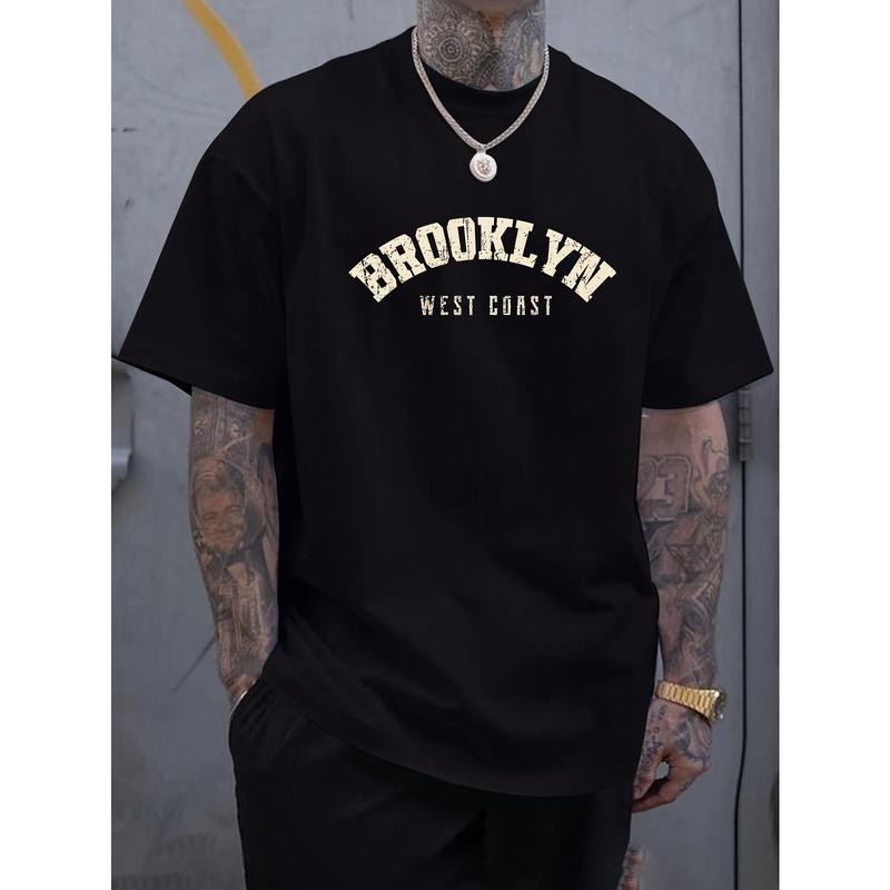 Brooklyn Comfy Tee - Soft Breathable Crew Neck Short Sleeve Fashion T-Shirt for Men