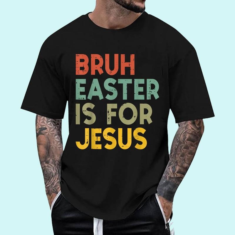 Bruh Easter Is For Jesus Christian Religious T-Shirt | Tee For Men and Women, Unisex Cotton Classic Menswear Hoodie,...