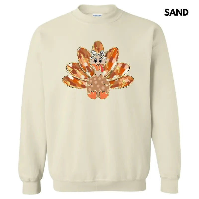 Brushstroke Autumn Turkey Sweatshirt 'NLB' T-Shirts, Hoodie | HypeCrazeTee.com