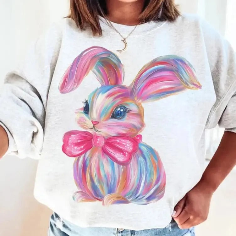Brushstroke Bunny  DTF Transfers - THIS IS NOT A SHIRT Hoodie, Sweatshirt | HypeCrazeTee.com