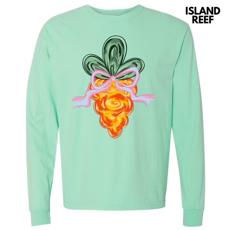 Brushstroke Carrot Long Sleeve Comfort Colors T-Shirt 'NLB' Hoodie, Sweatshirt | HypeCrazeTee.com