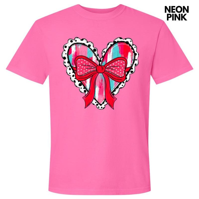 Brushstroke Coquette Heart Comfort Colors T-Shirt Hoodie, Sweatshirt | HypeCrazeTee.com