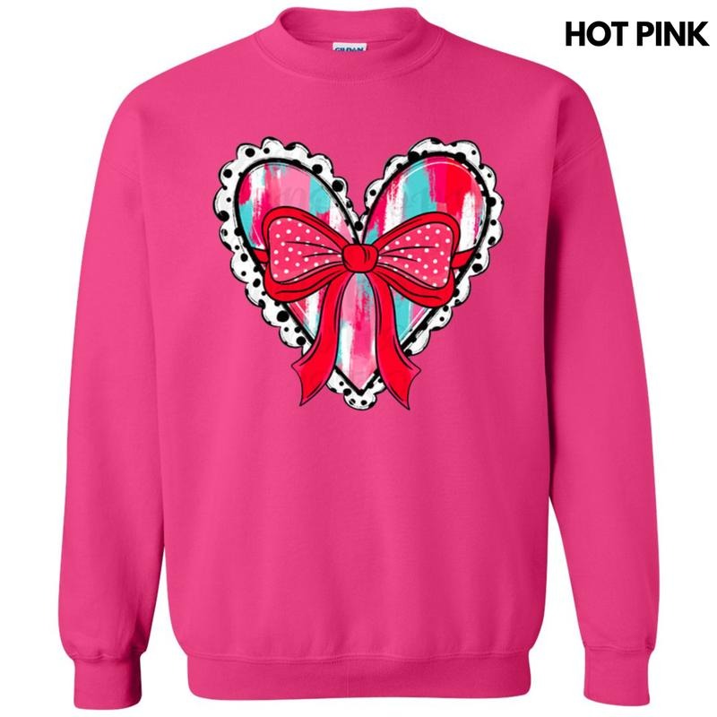 Brushstroke Coquette Heart Sweatshirt T-Shirts, Hoodie | HypeCrazeTee.com