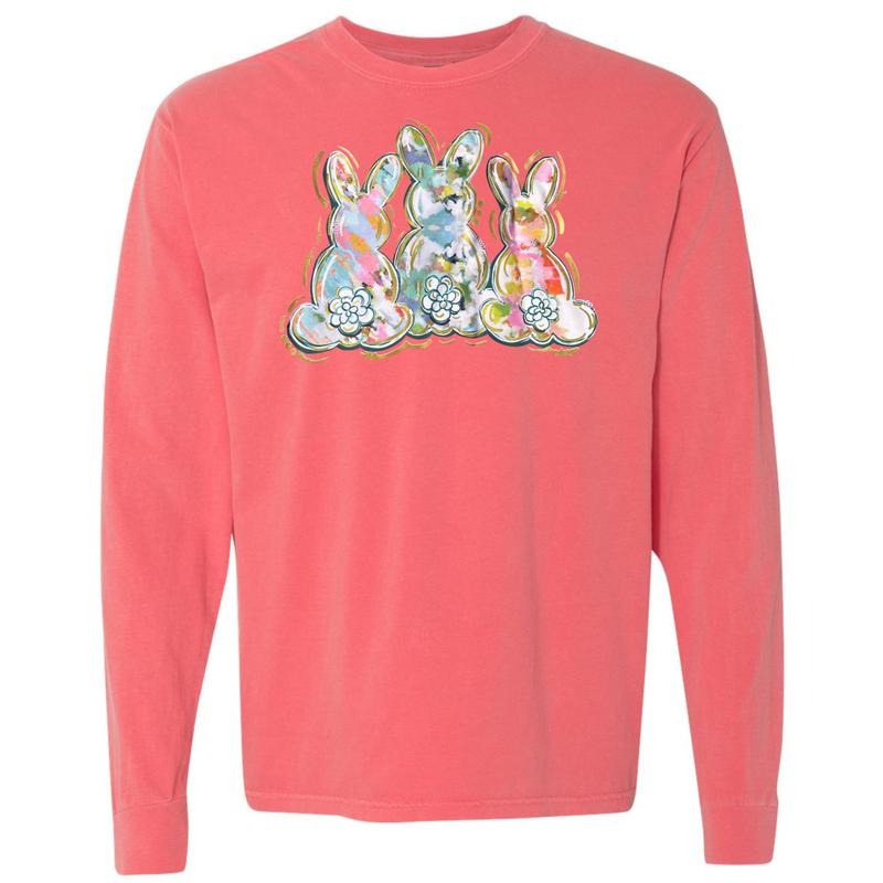 Brushstroke Peter Cottontail Long Sleeve Comfort Colors T-Shirt Hoodie, Sweatshirt | HypeCrazeTee.com